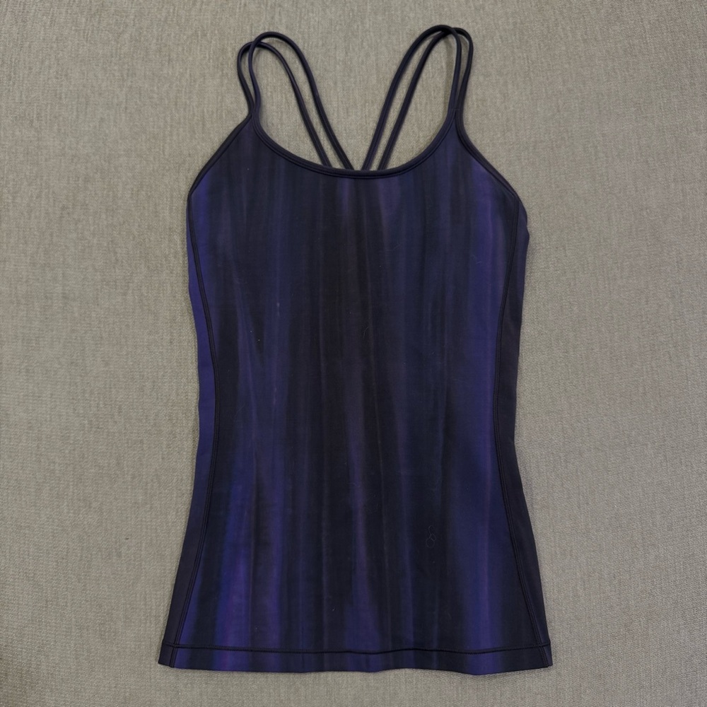 Lululemon Purple Striped Workout Top
